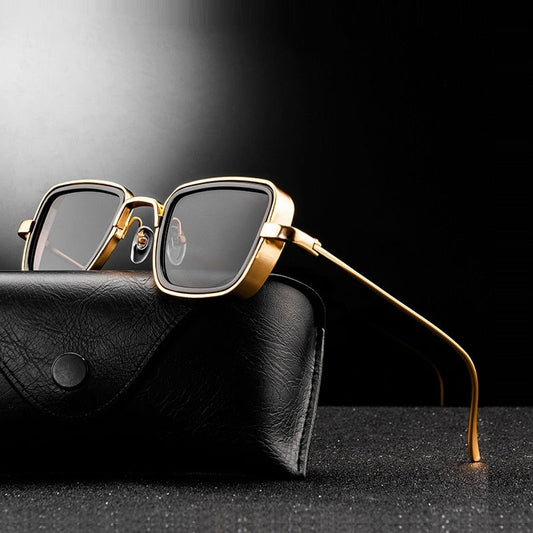 Lunettes de soleil à bords sculptés